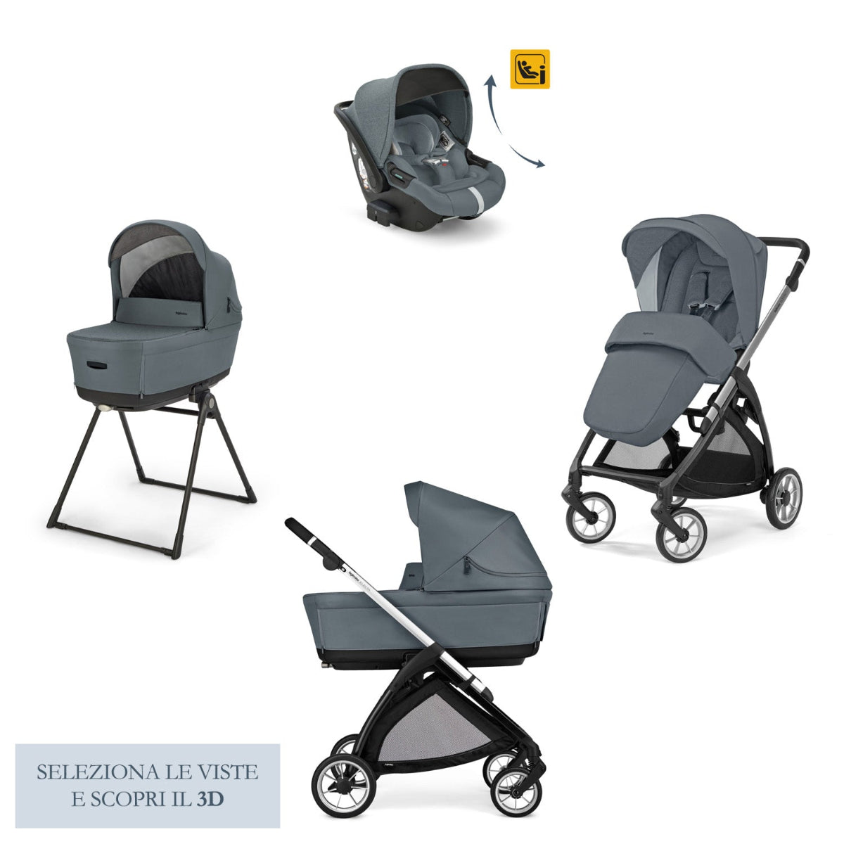 INGLESINA TRIO ELECTA CON DARWIN RECLINE VARI COLORI