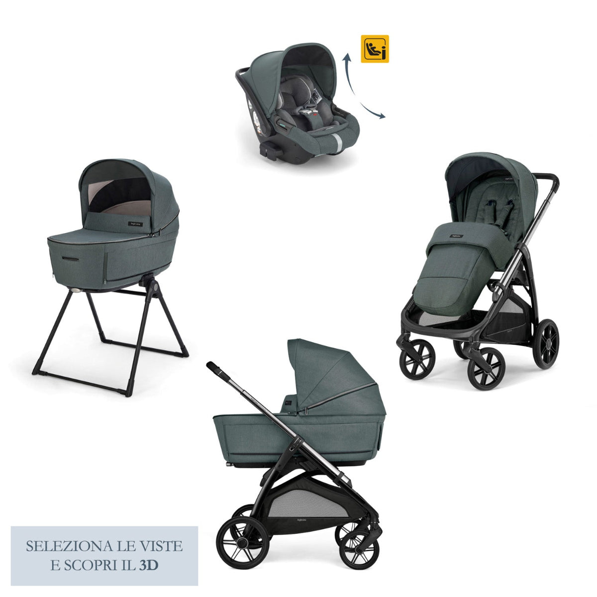 INGLESINA TRIO APTICA  CON DARWIN RECLINE VARI COLORI