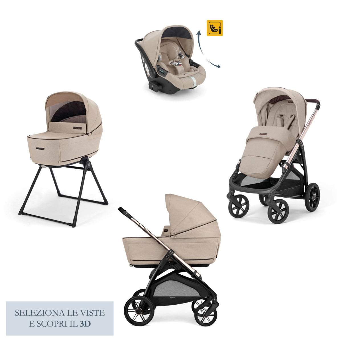 INGLESINA TRIO APTICA  CON DARWIN RECLINE VARI COLORI