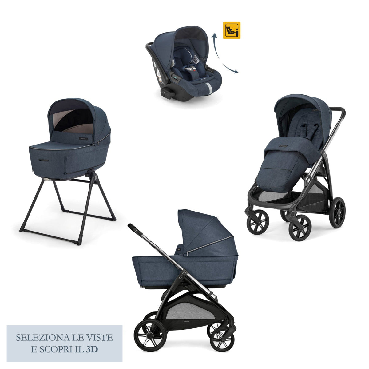 INGLESINA TRIO APTICA  CON DARWIN RECLINE VARI COLORI