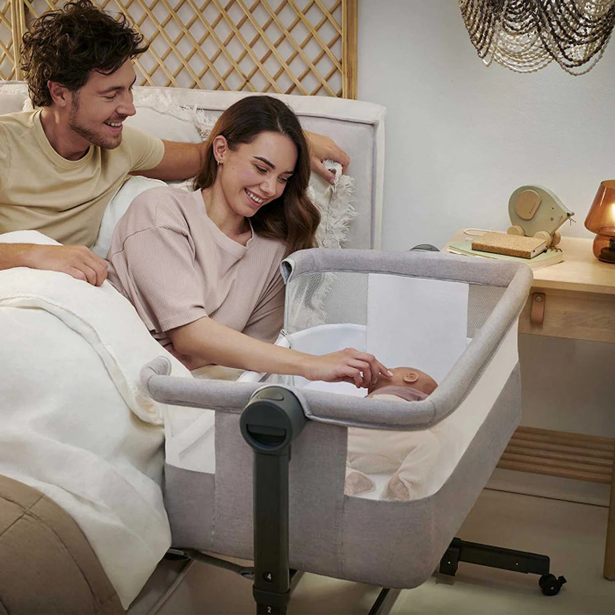 Kinderkraft NESTE UP 2 Culla Co-Sleeping Regolabile LIGHT GREY