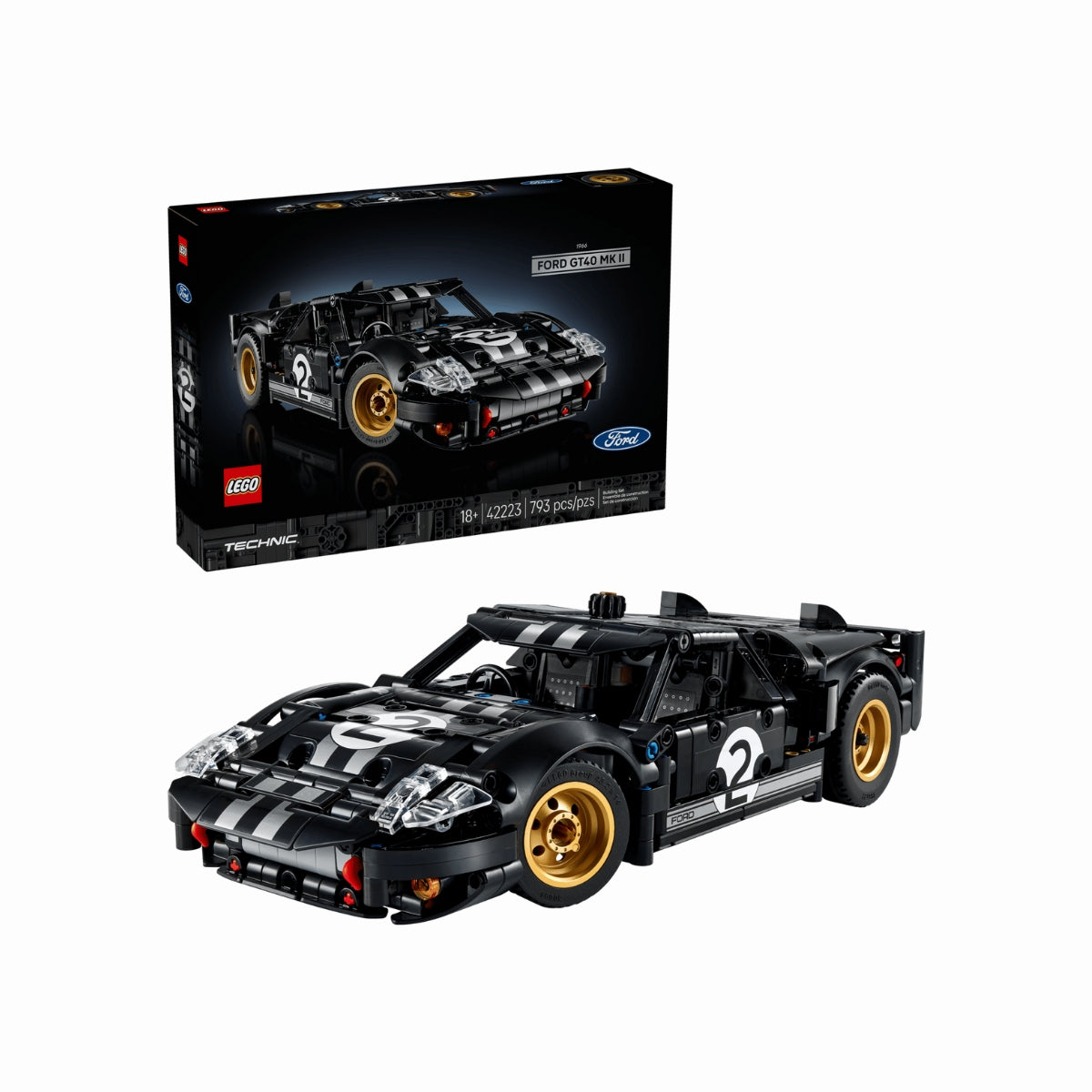 LEGO 42223 Auto da corsa Ford GT40 MKII 1966