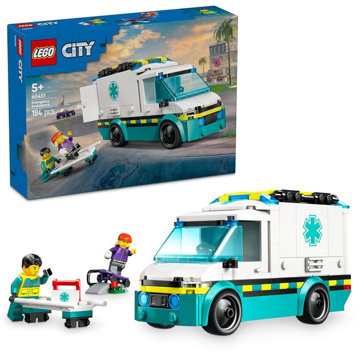 lego 60451 City Great Vehicles Ambulanza di emergenza