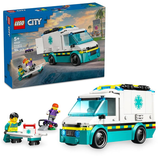 lego 60451 City Great Vehicles Ambulanza di emergenza