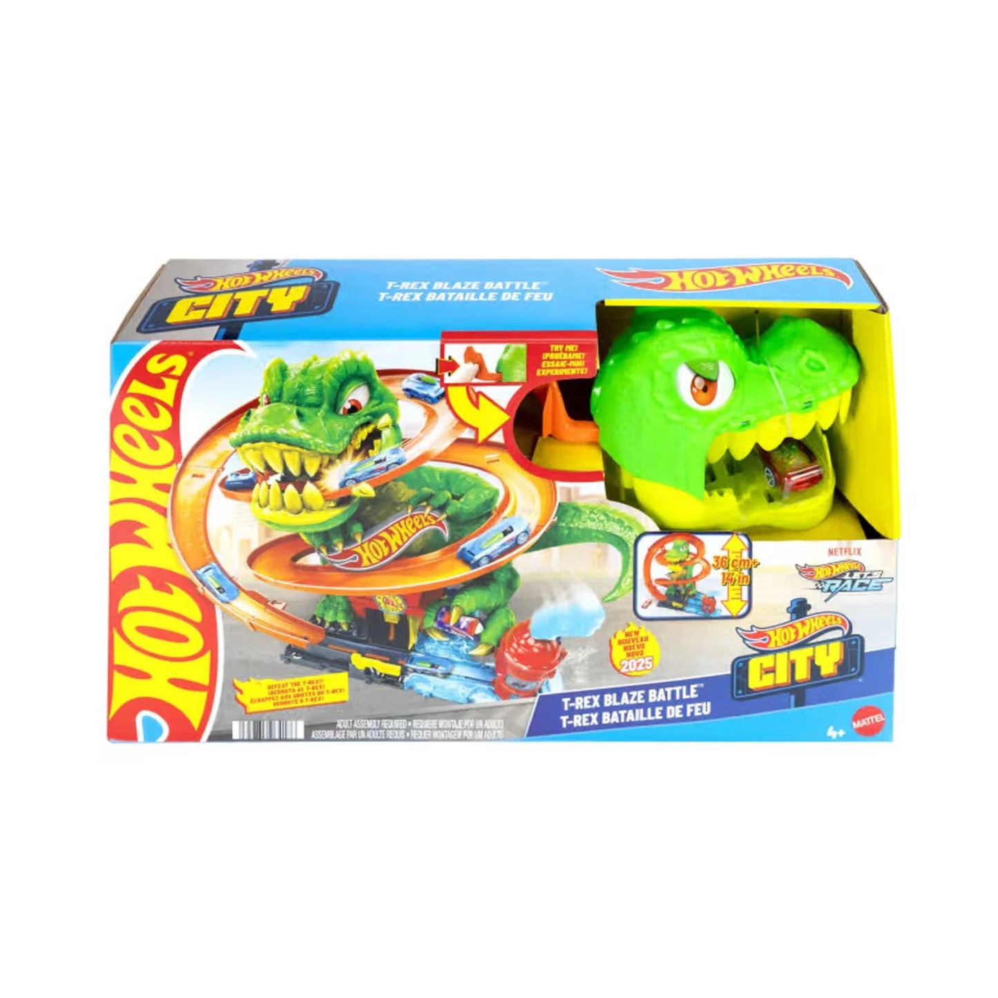 HOTWHEELS city t-rex battaglia infuocata JBM73