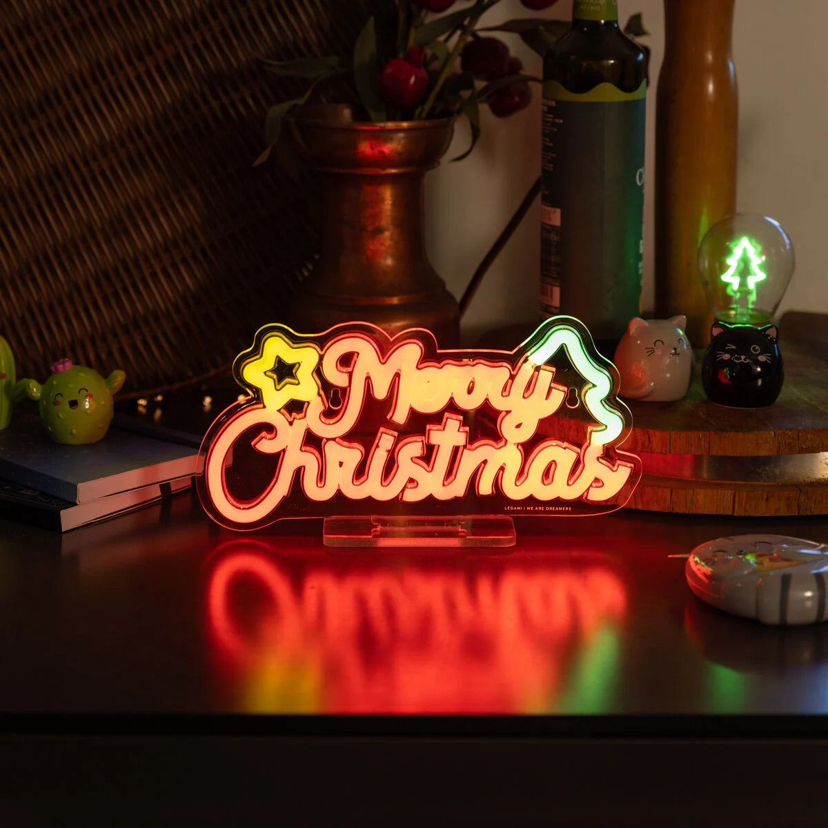 NEON-EFFECT LED SIGN - IT'S A SIGN - MERRY XMAS