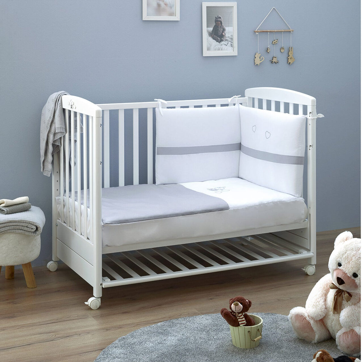 PROMO LETTO PRAIM + MATERASSO BOY + SET PIUMONE PRAIM TORTORA (lista n J e D)