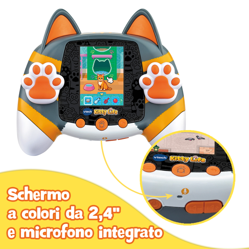 Console VTech KidiPet Kitty Life Grigio gattino virtuale