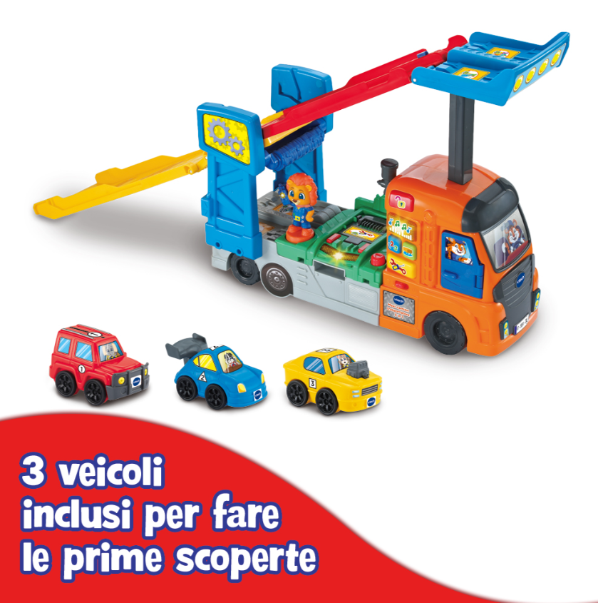 VTech Vroom Vroom Go Maxi camion trasportatore 3 in 1