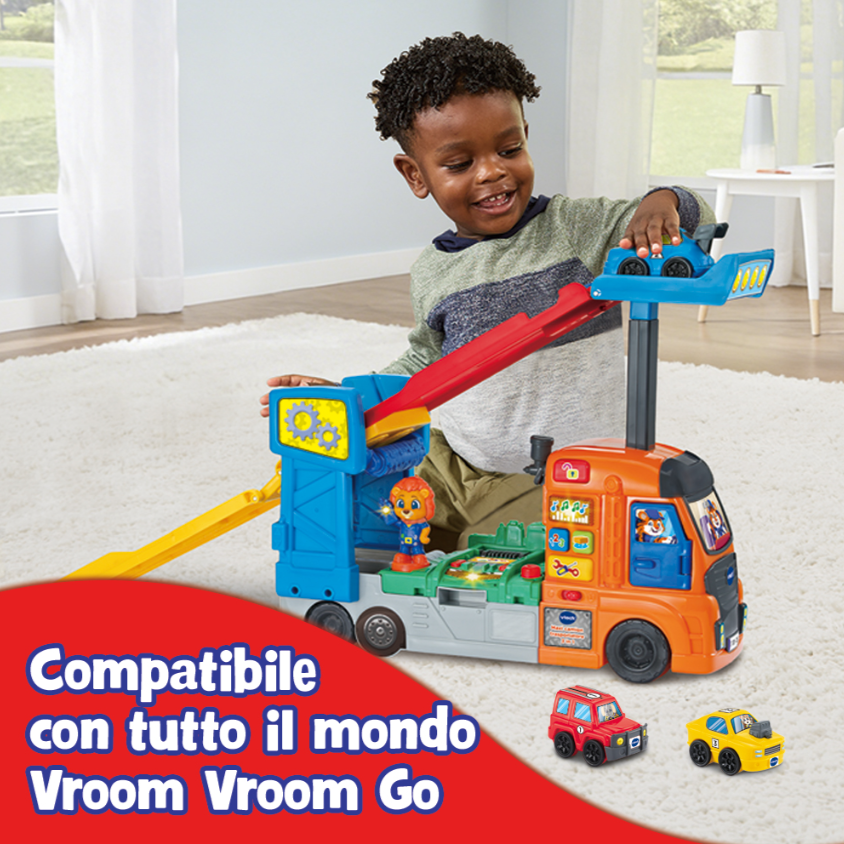 VTech Vroom Vroom Go Maxi camion trasportatore 3 in 1