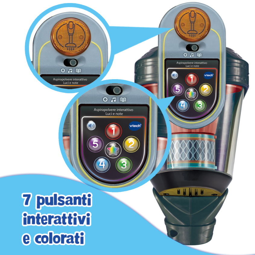 vtech Aspirapolvere interattivo luci e note