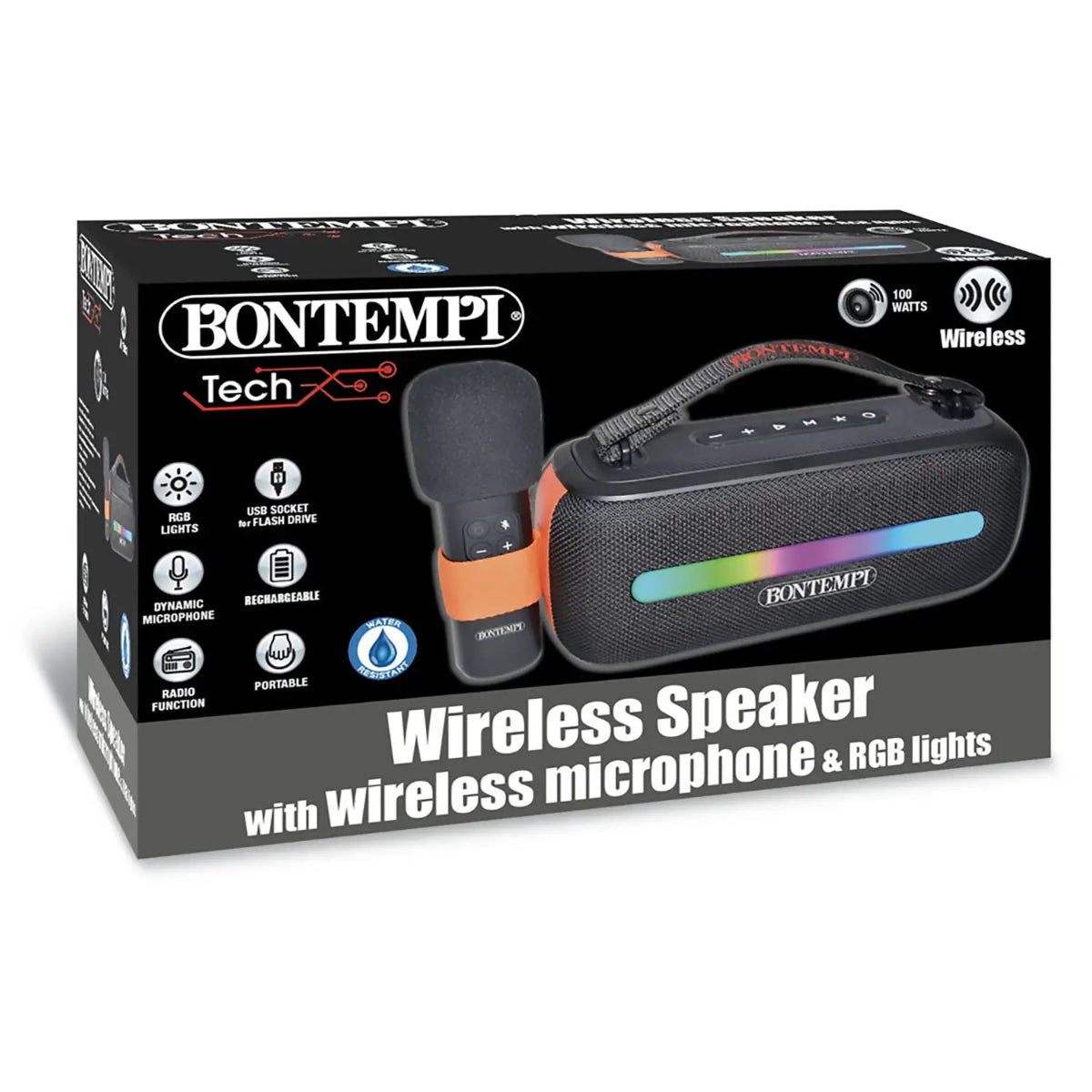 bontempi 491050 cassa portatile Wireless con microfono