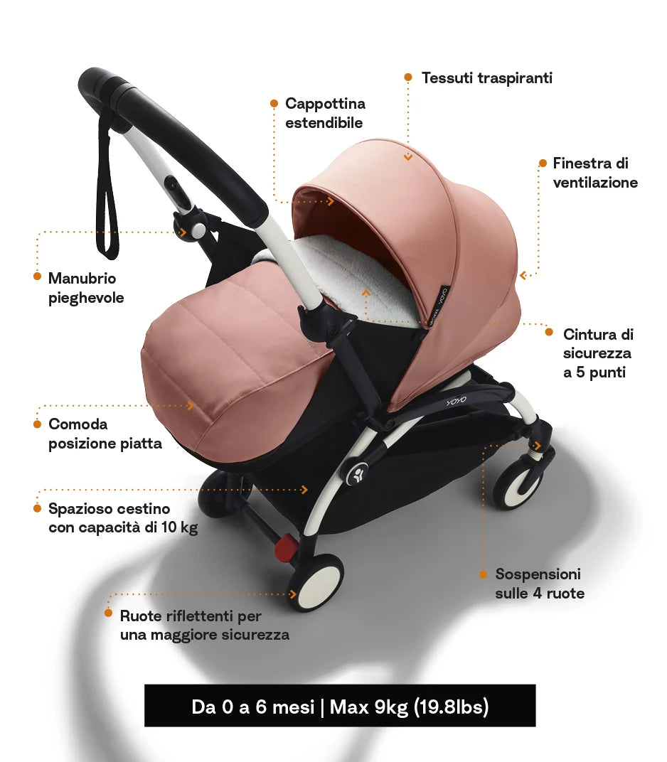 Stokke YOYO³ Newborn Passeggino Neonato dalla Nascita
