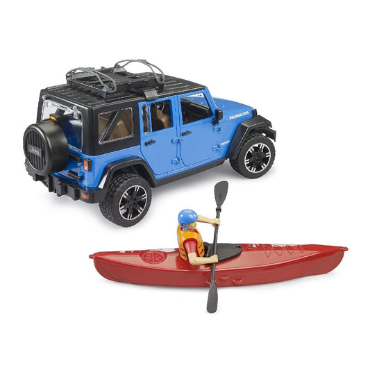 bruder Jeep Wrangler Rubicon Unlimited con kayak e pe