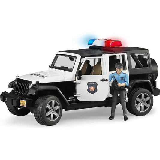 bruder 02526 Jeep Wrangler Unlimited Rubicon Polizia con poliziotto