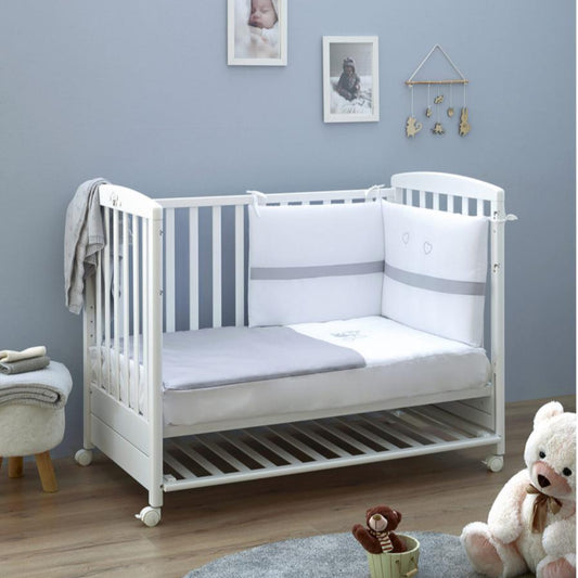 LETTO PRAIM DIVANETTO BIANCO CON DECORO TORTORA