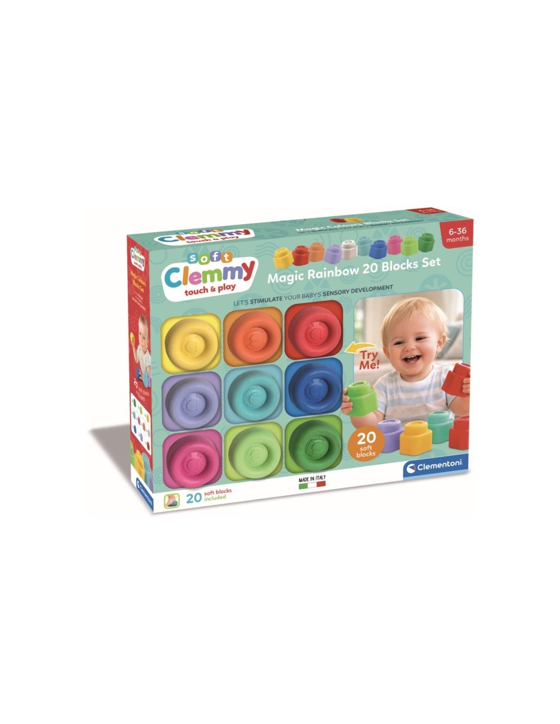 CLEMMY RAINBOW  20 BLOCK SET TRY-ME
