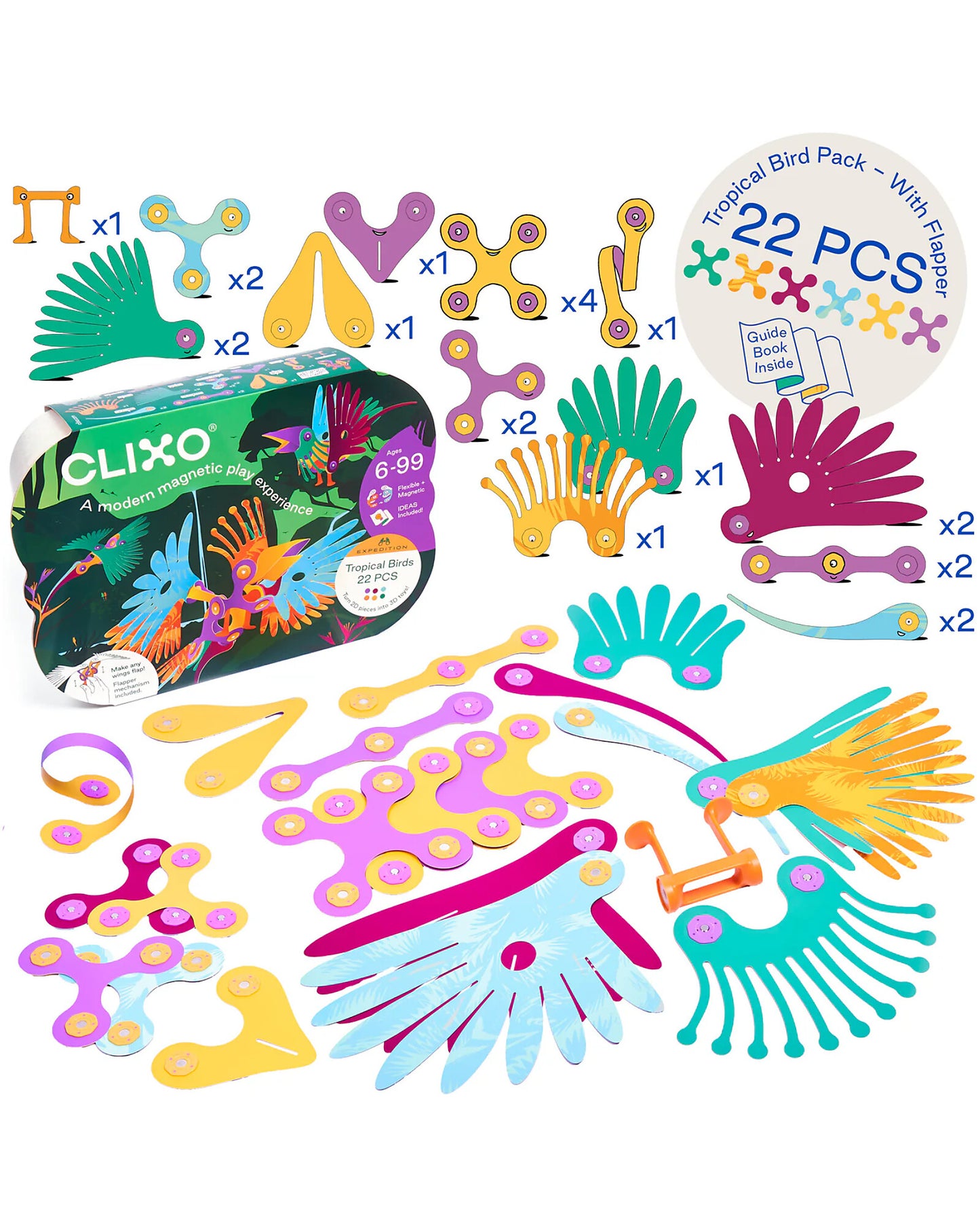 CLIXO TROPICAL BIRDS 22PZ