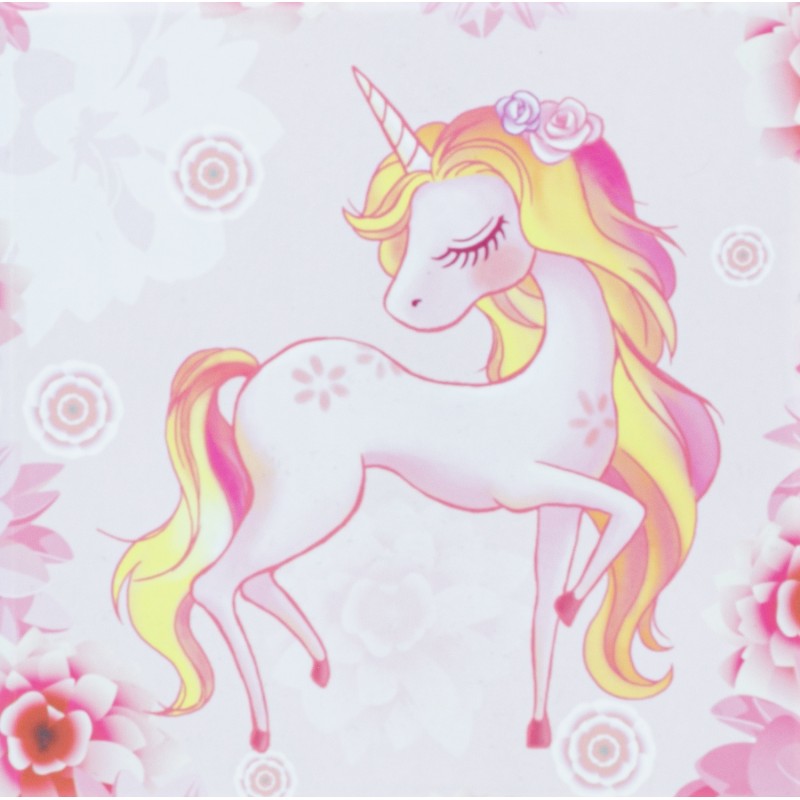 COFFRE MUSICAL LICORNE FLEURS