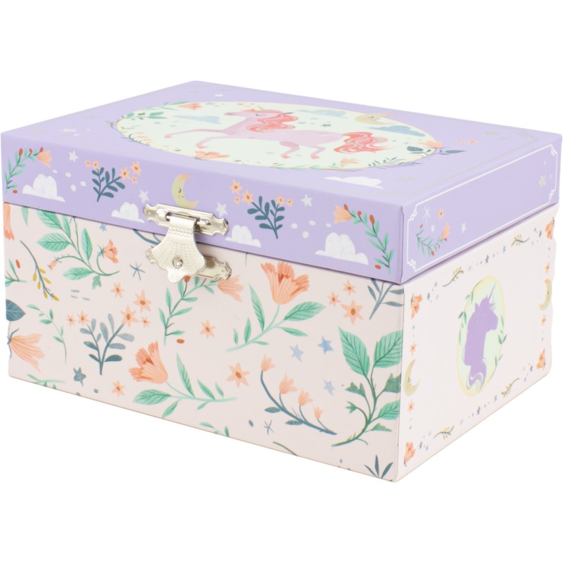 MUSICAL BOX THE UNICORN LICORNE LILAS