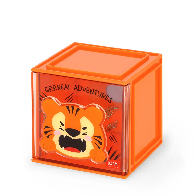 ADJUSTABLE DESK ORGANISER - CUTIE CUBE - TIGER