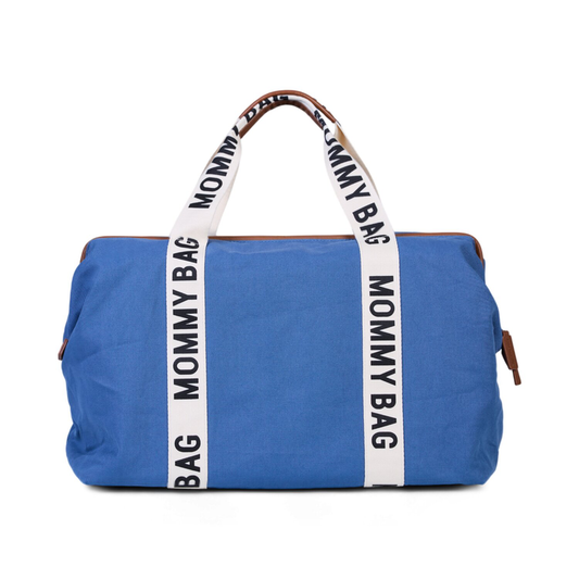 MOMMY BAG SIGNATURE TELA INDACO