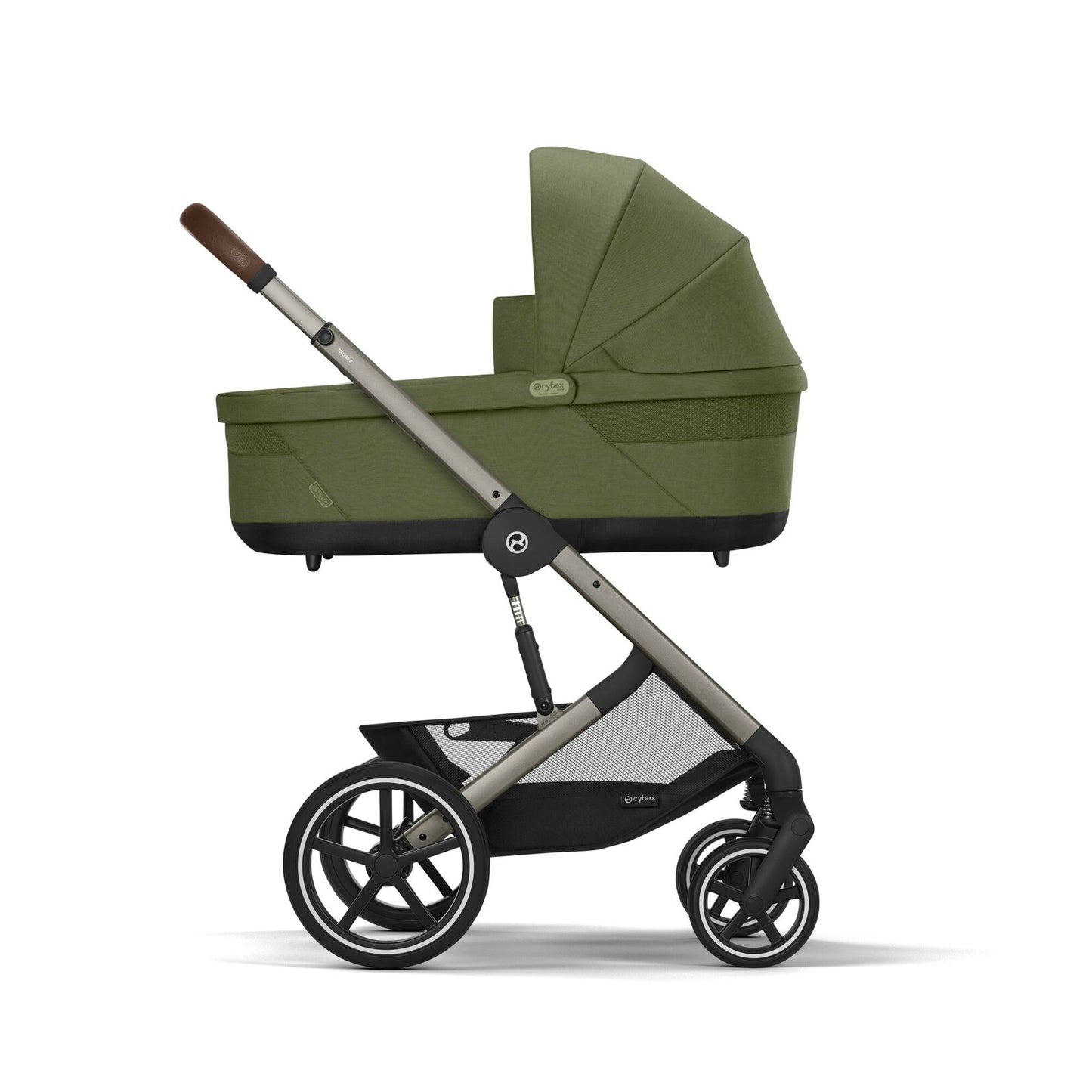 Trio Cybex Balios S Lux con Cloud G, adattatori e Navicella Moss Green