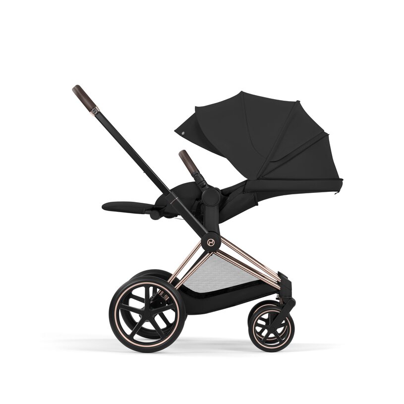 Cybex Duo Priam Comfort Sepia Black con telaio Rosegold