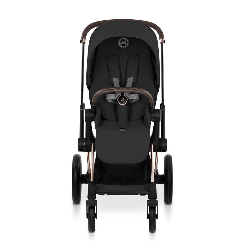 Cybex Duo Priam Comfort Sepia Black con telaio Rosegold