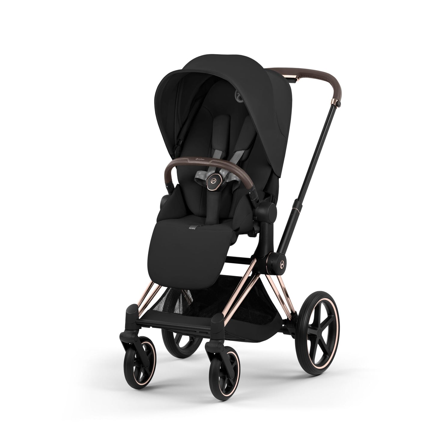 Cybex Duo Priam Comfort Sepia Black con telaio Rosegold