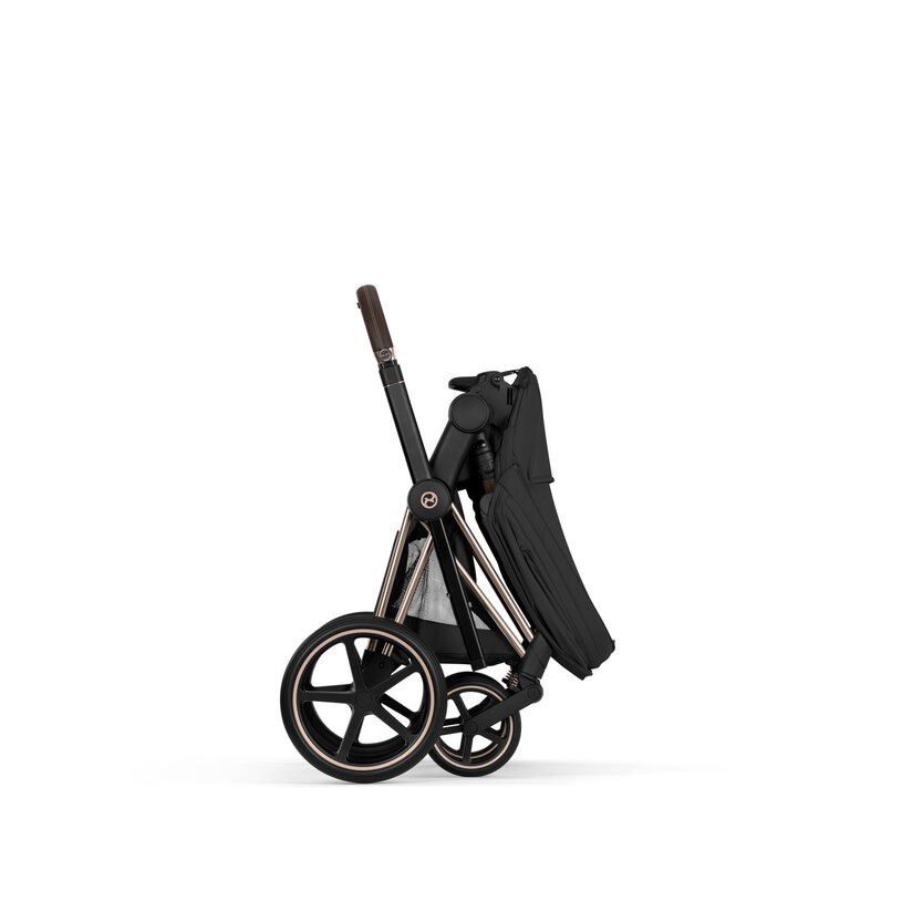 Cybex Duo Priam Comfort Sepia Black con telaio Rosegold