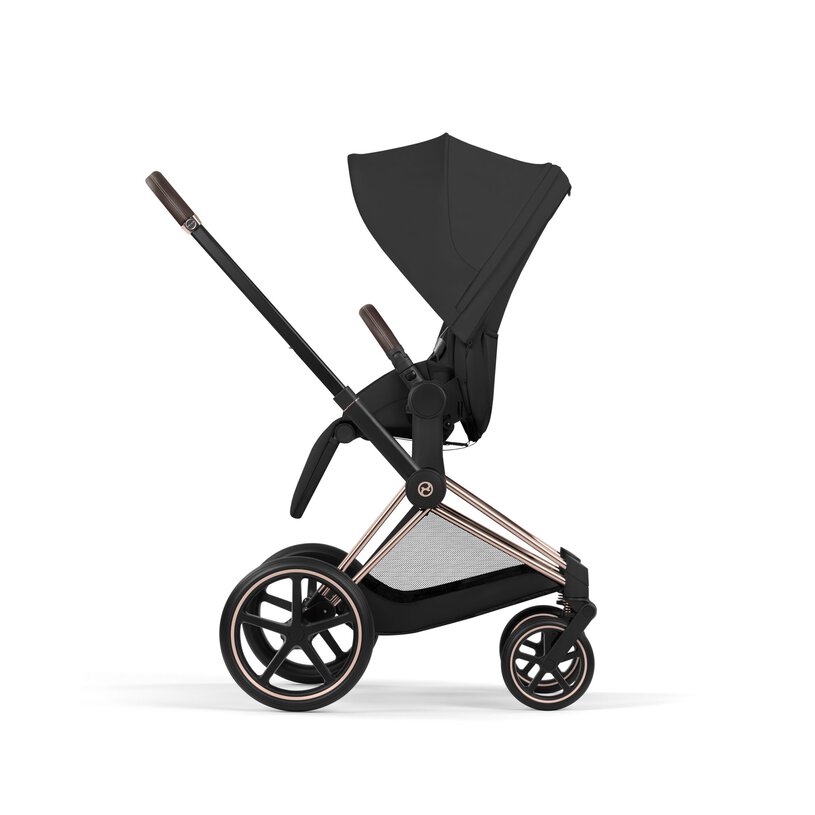 Cybex Duo Priam Comfort Sepia Black con telaio Rosegold
