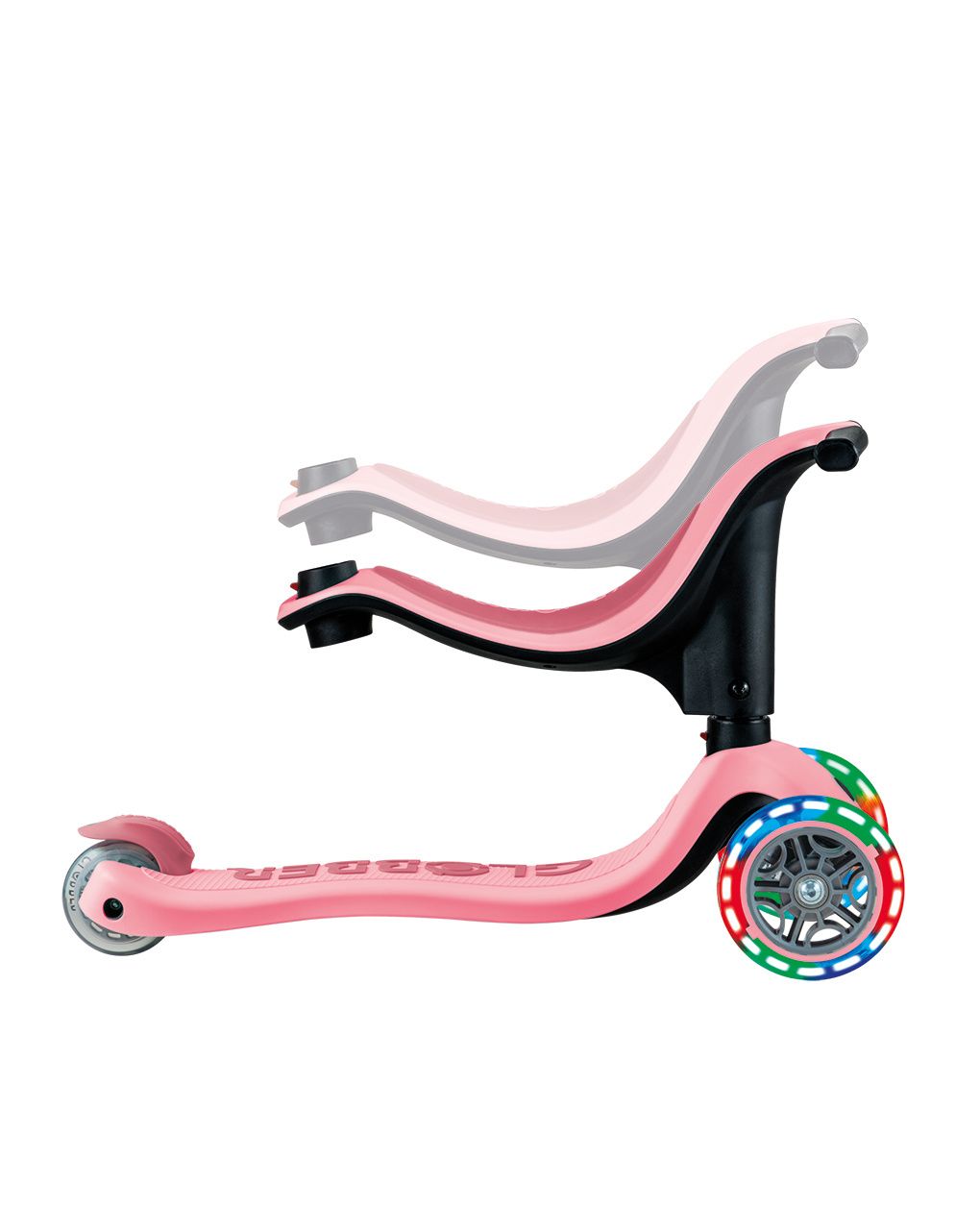 Globber - Go-Up Sporty Light - Pastel Pink-Deep Pastel Pink