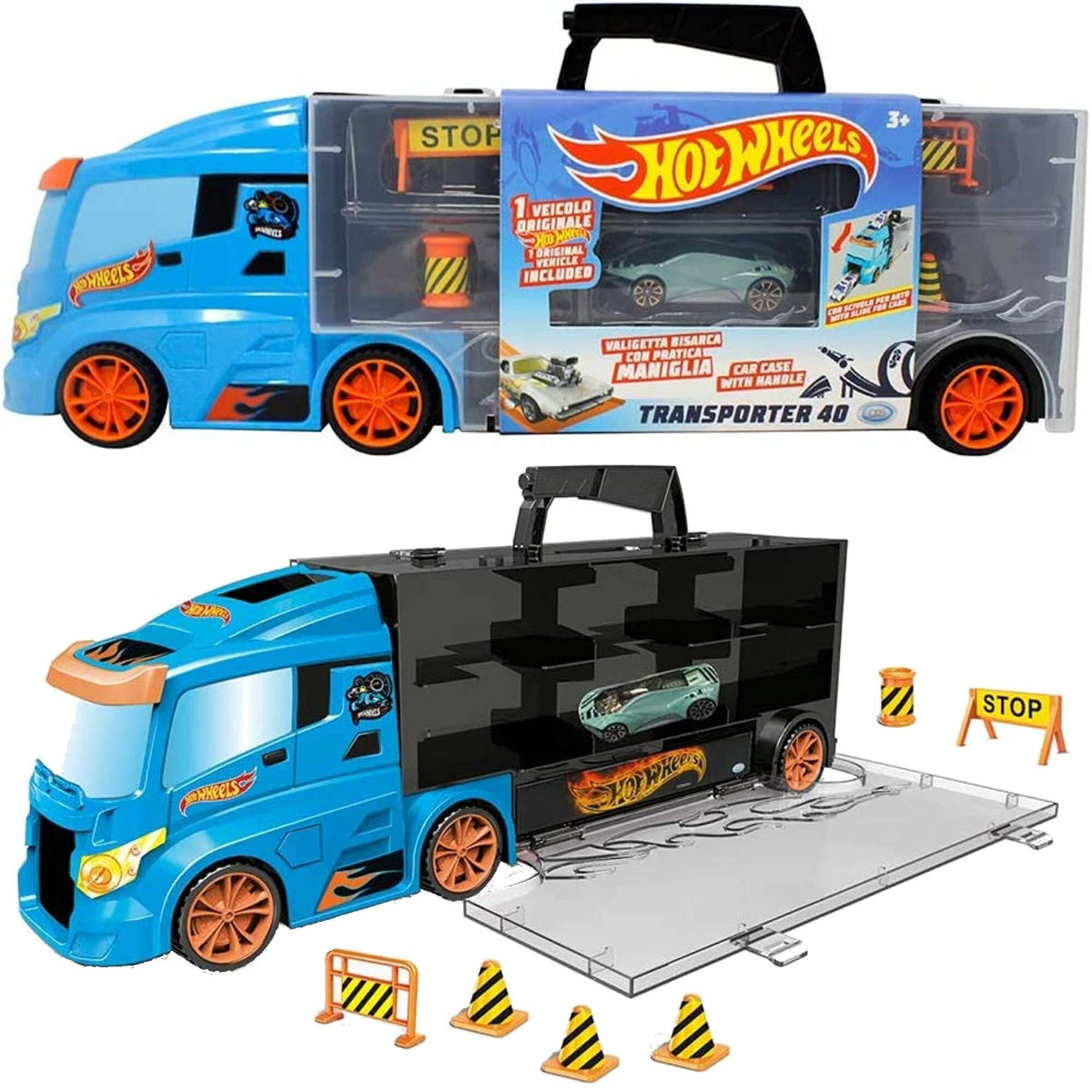 HOT WHEELS 42040 TRANSPORTER CM 40 ECO VALIGETTA CAMION