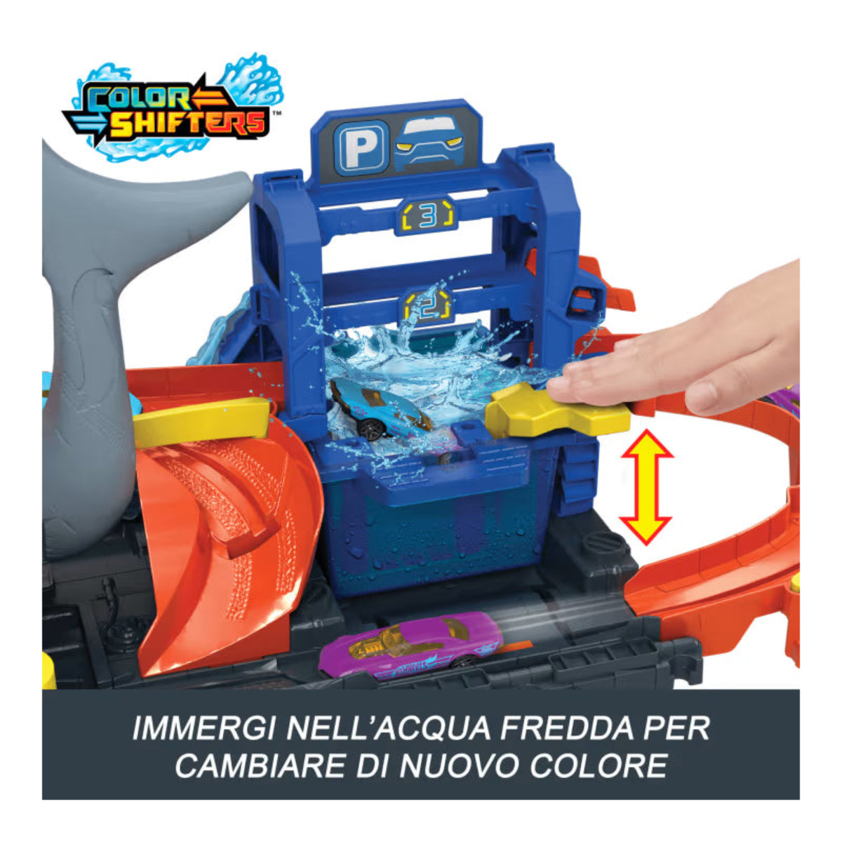 HOTWHEELS CITY AUTOLAVAGGIO MEGA SQUALO HTN82