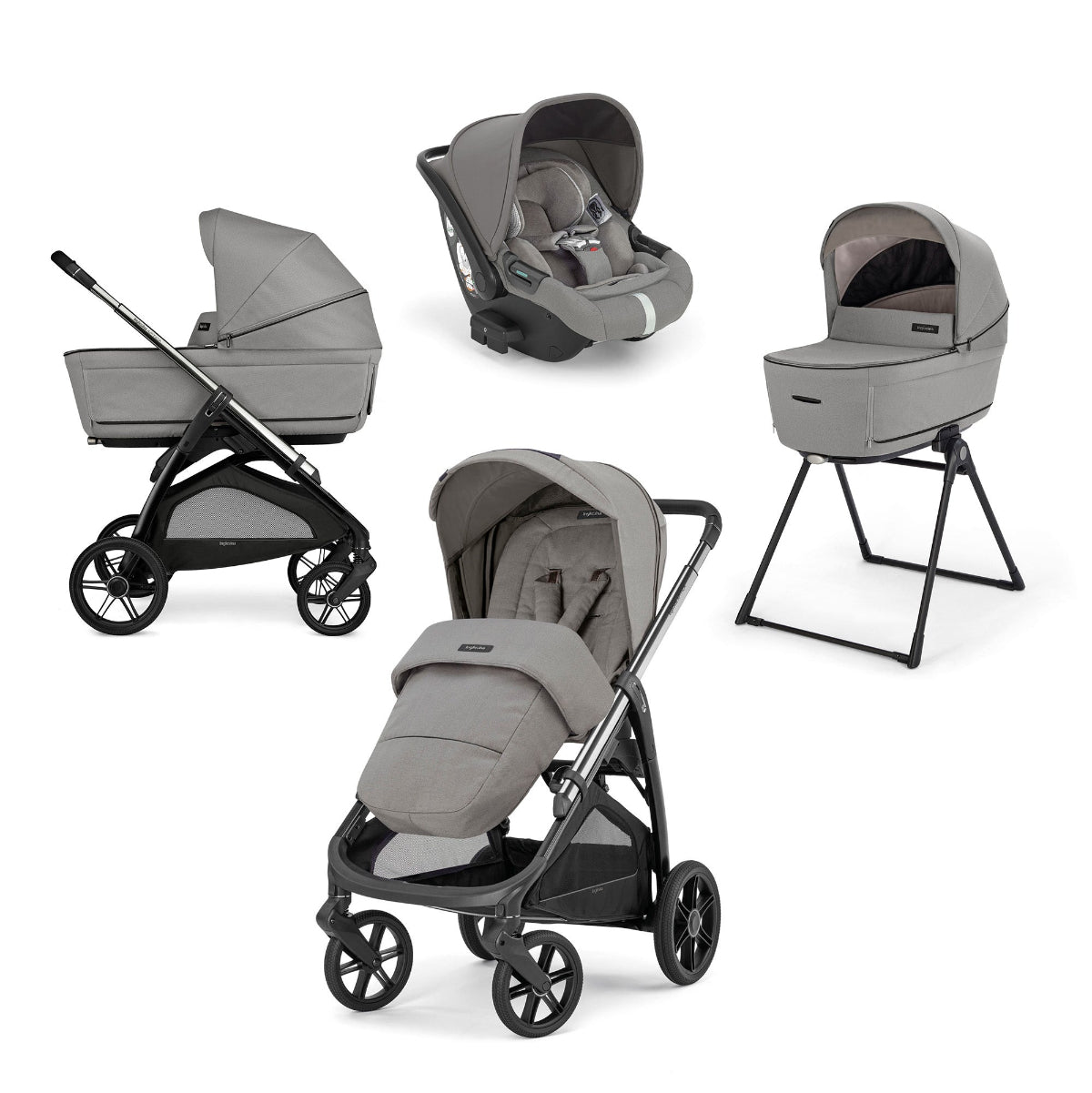 Trio Inglesina Aptica con Darwin Recline i-Size 2025 Platinum Grey