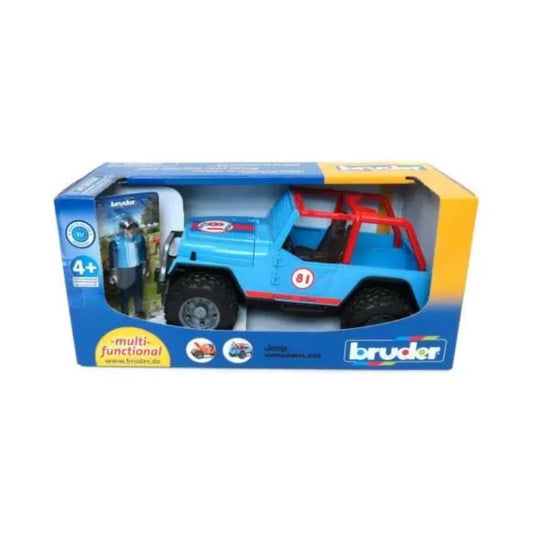 bruder 02541 Jeep Cross country race blu con pilota