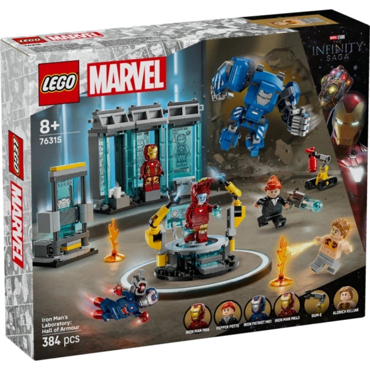 LEGO 76315 Heroes MarvelLaboratorio di Iron Man: Sala delle Armature