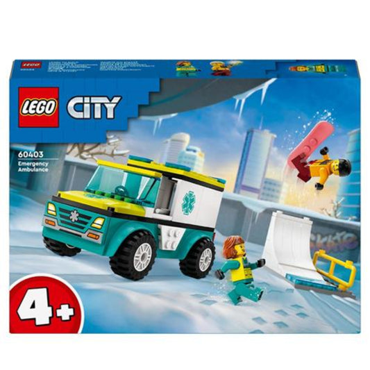 City Great VehiclesAmbulanza di emergenza e snowboarder
