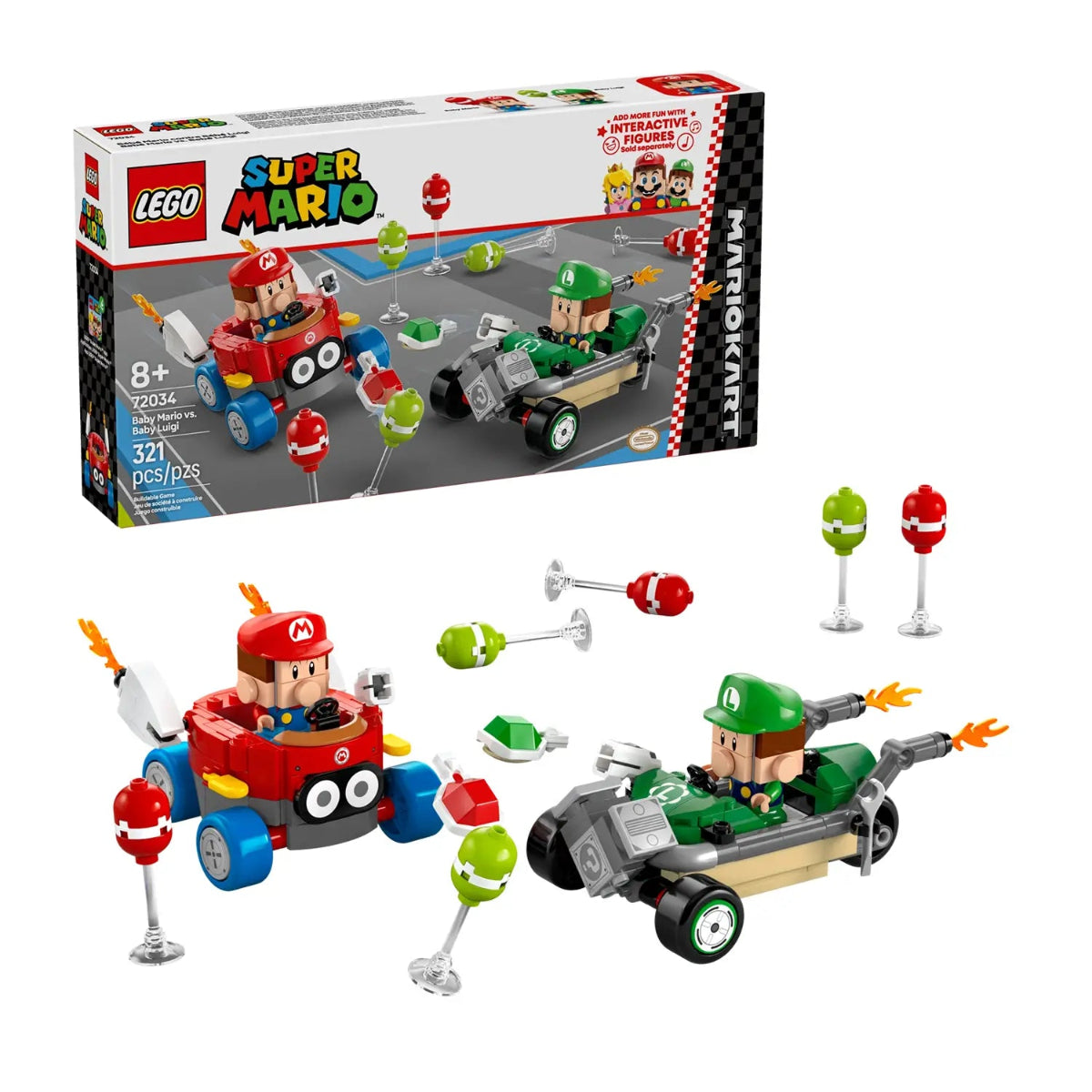 lego 72034 Super Mario Kart Baby Mario vs Baby Luigi