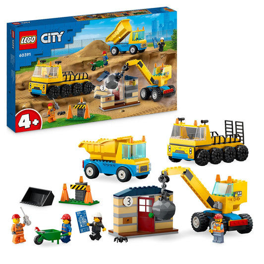 LEGO 60391 Camion da cantiere e gru con palla da demolizione