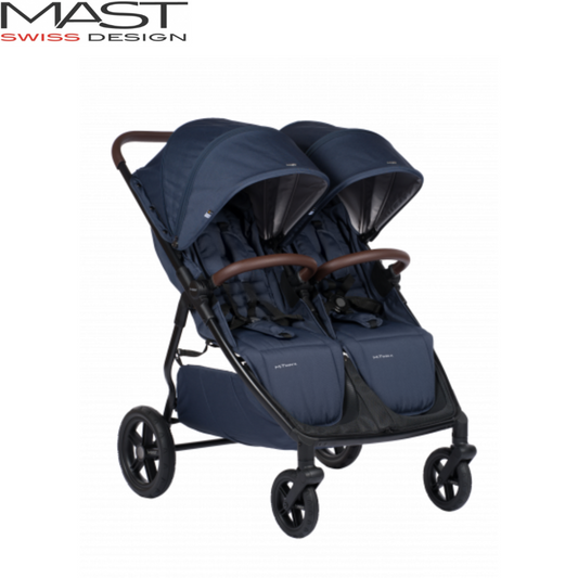 Haltho passeggino gemellare M.TwinBlueberry