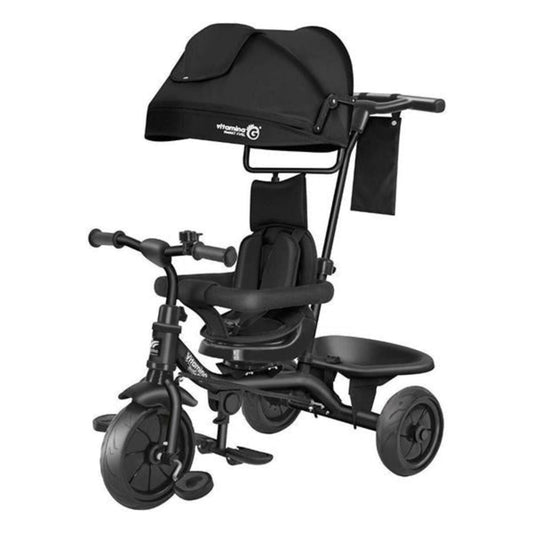 TRICICLO METALLO VITAMINO EVO2.0 C/PED/PARAS NERO 56218