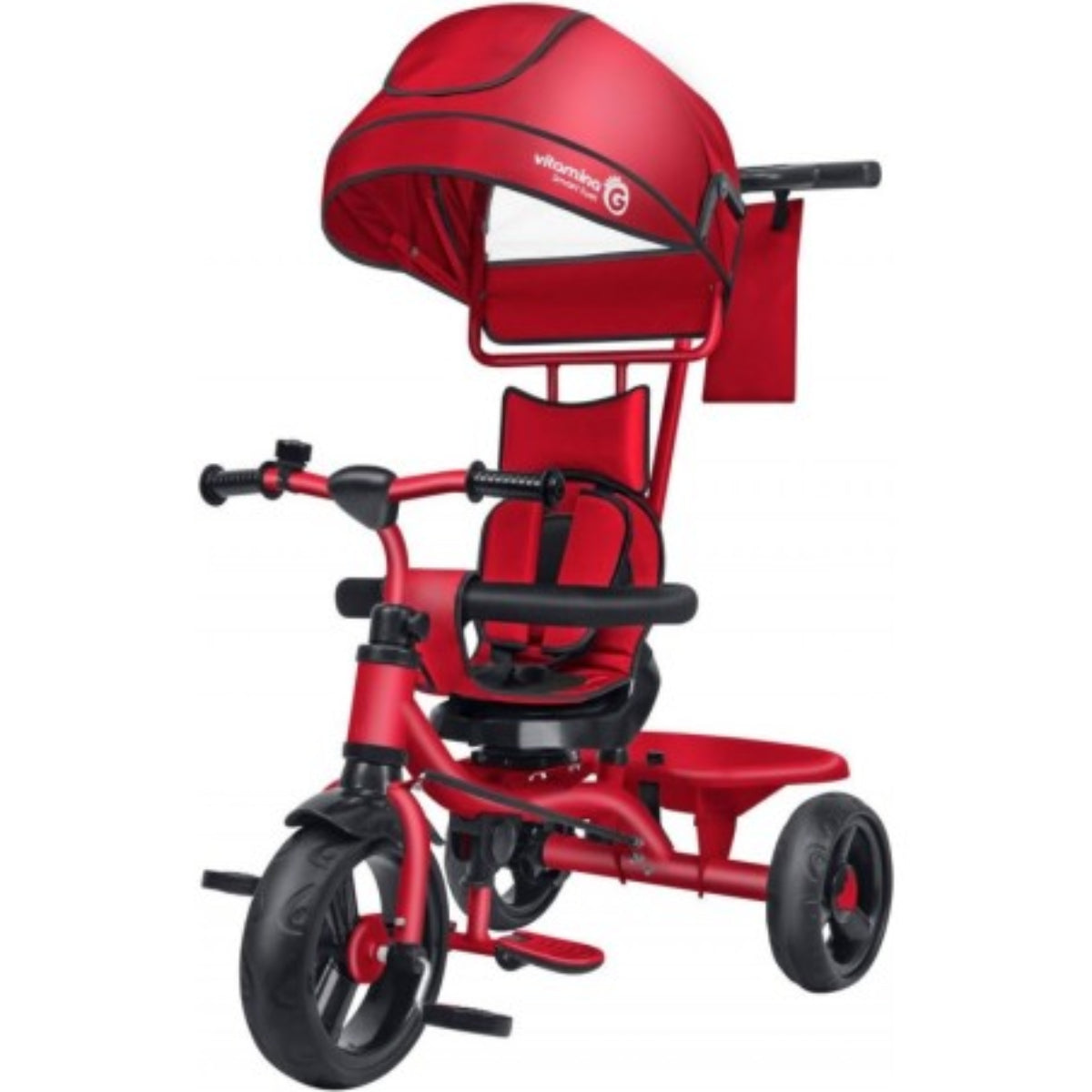 TRICICLO METALLO VITAMINO EVO2.0 C/PED/PARAS ROSSO 56188