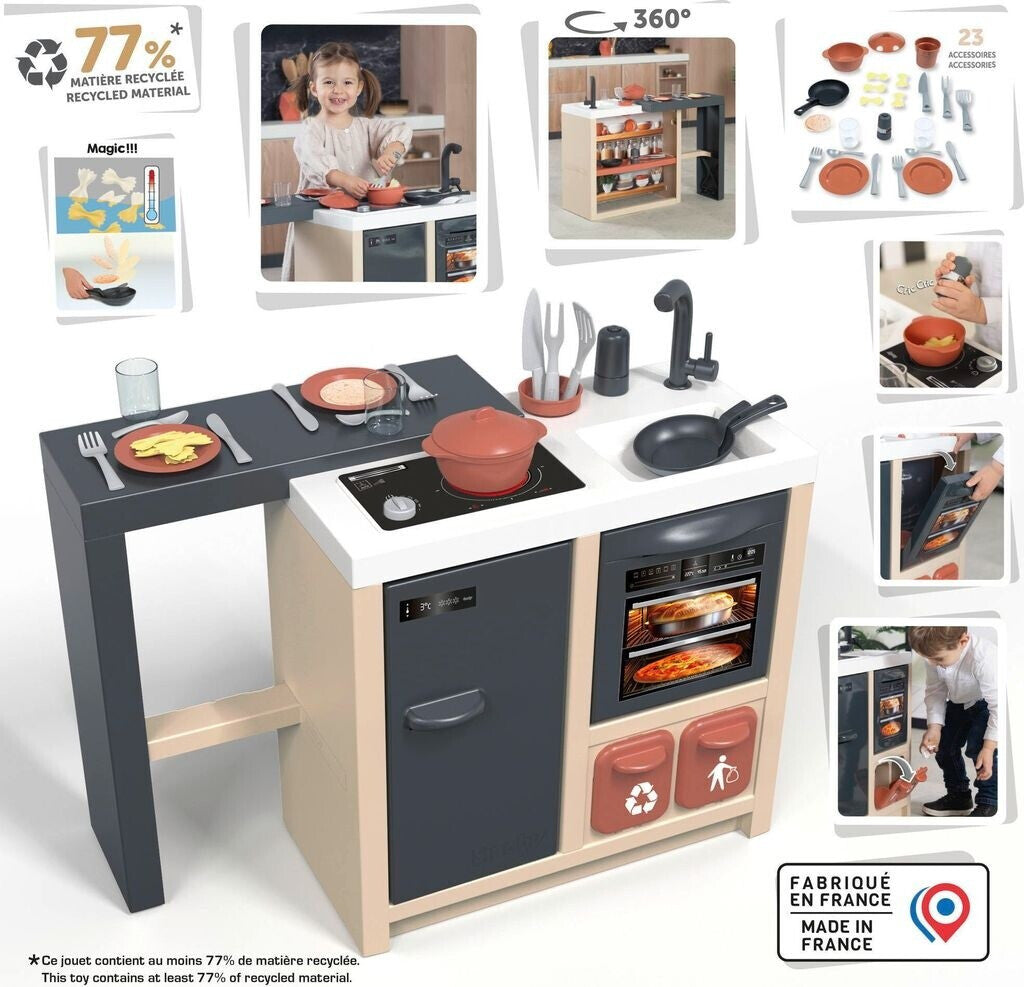Smoby Cucina Isola con 23 Accessori – Dai 3 Anni
