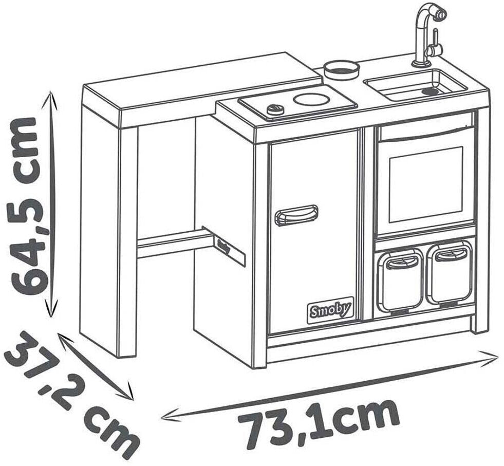 Smoby Cucina Isola con 23 Accessori – Dai 3 Anni