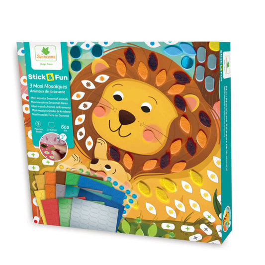 Sycomore - 3 Maxi Mosaici Animali della Savana