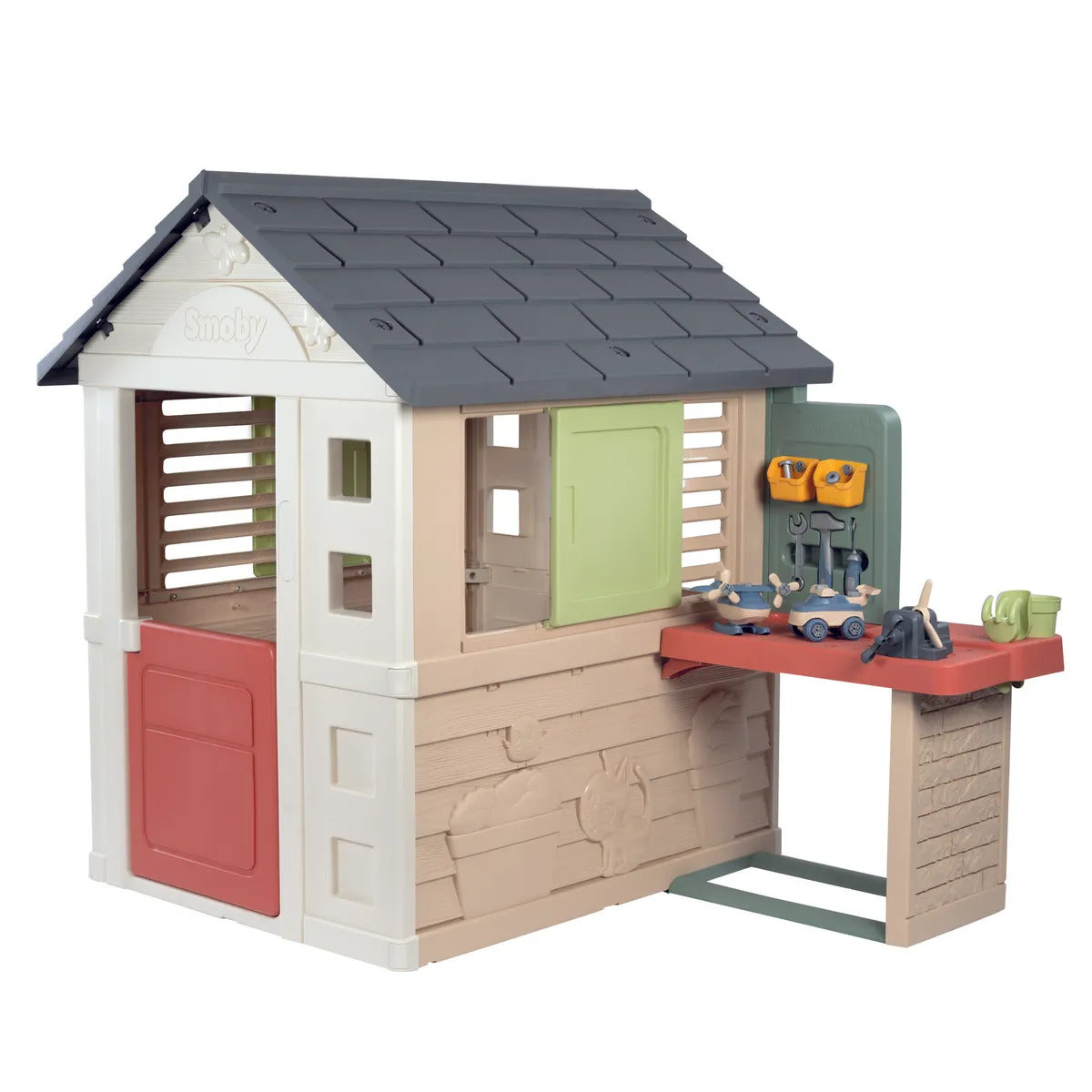 SMOBY CASETTA NATURA CON TAVOLO DA LAVORO