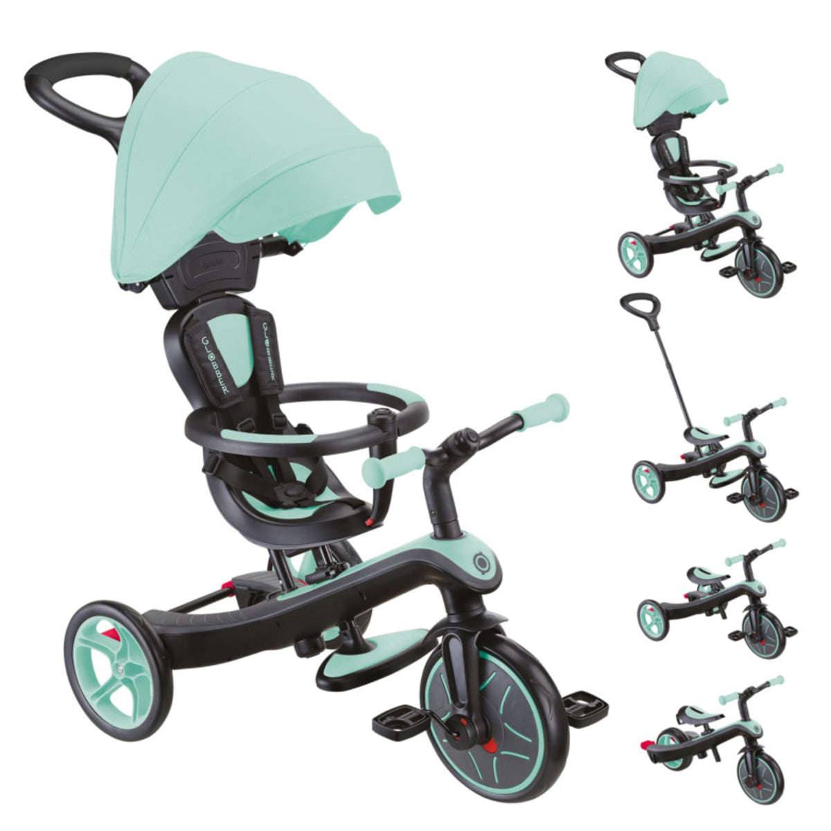 Globber - Explorer Trike 4in1 Deluxe Play - Mint